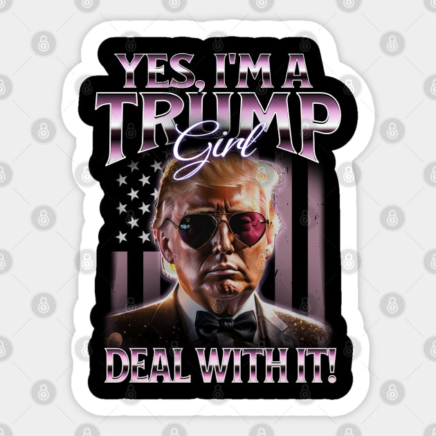 Trump Girl - Vintage Sticker by Distant War